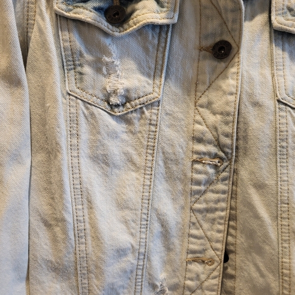 Custom Taylor Swift Eras Tour Upcycled Blue Denim Jean Jacket Beaded Size Medium - Picture 6 of 6